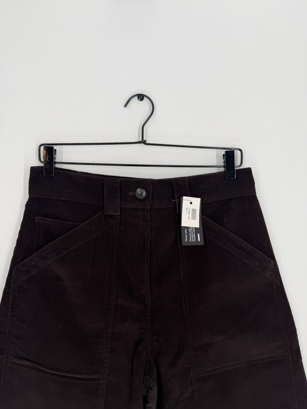 CO Corduroy Barrel Patch Pocket Tailored Pants In Chocolate